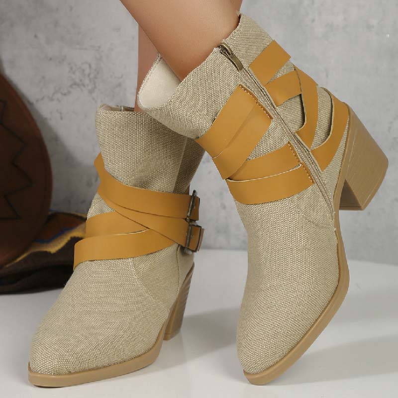 Vintage Chunky Heel Boots