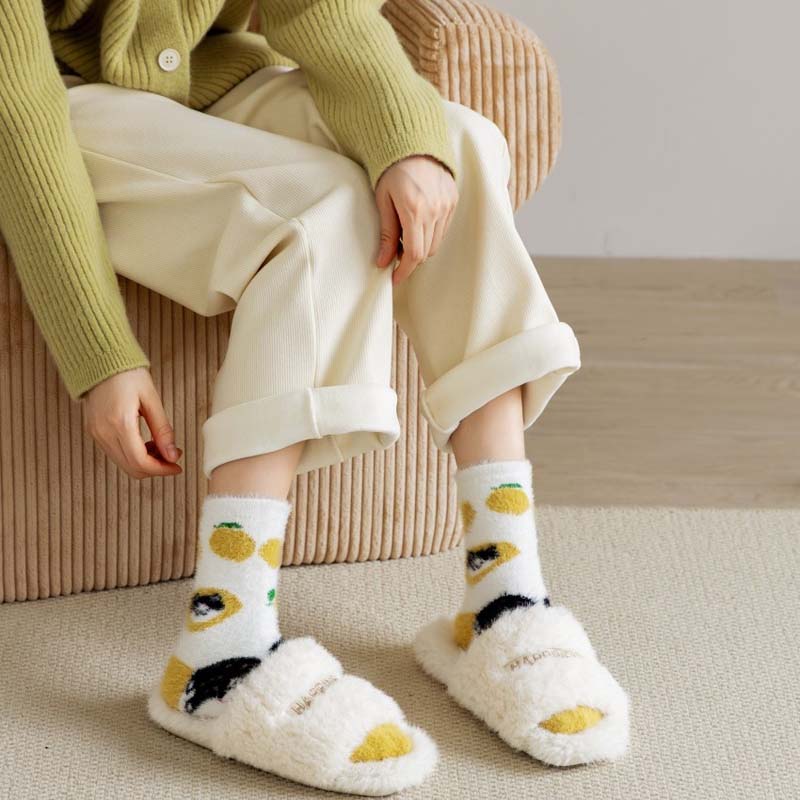 Cartoon Cat Plush Socks