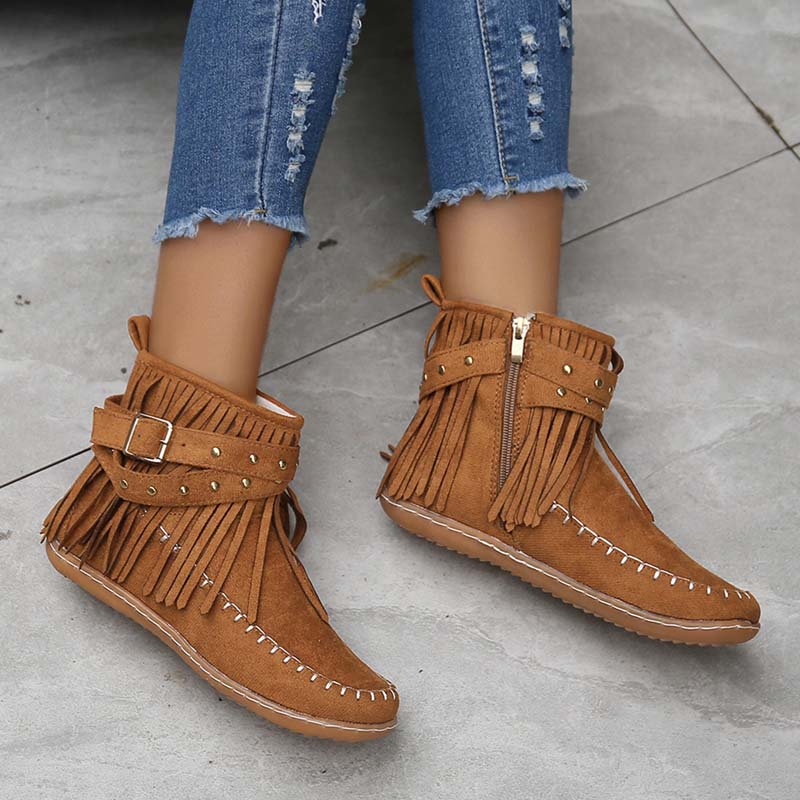 Vintage Fringed Boots