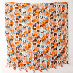 Creative Cat Print Scarf