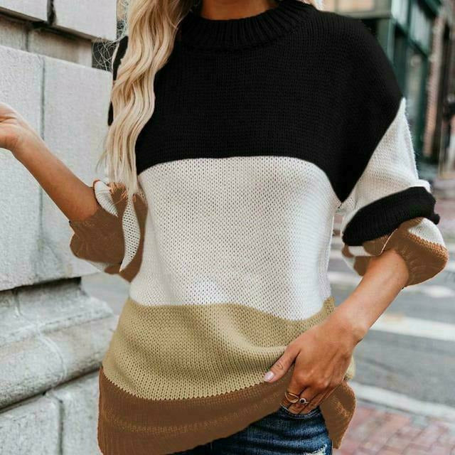 Casual Striped Knitted Sweater