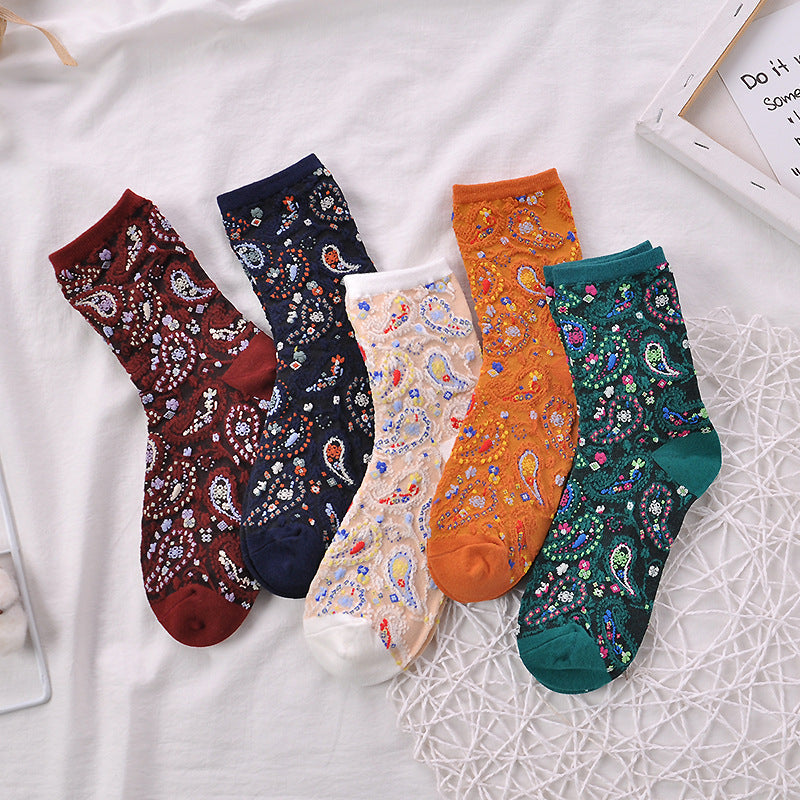 Pack Of 5 Pairs Of Jacquard Socks