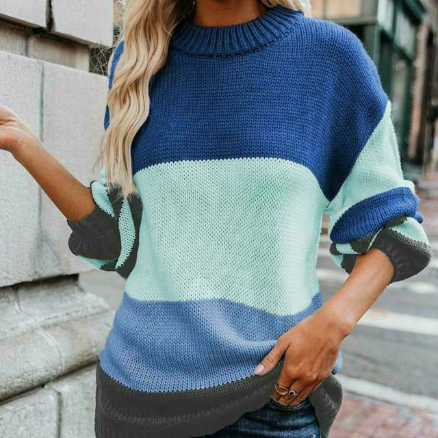 Casual Striped Knitted Sweater