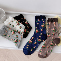 Retro Floral Socks