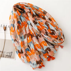 Creative Cat Print Scarf