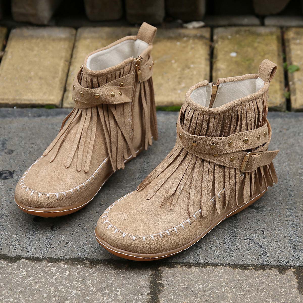 Vintage Fringed Boots