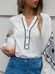 Eliana Boho Print Blouse