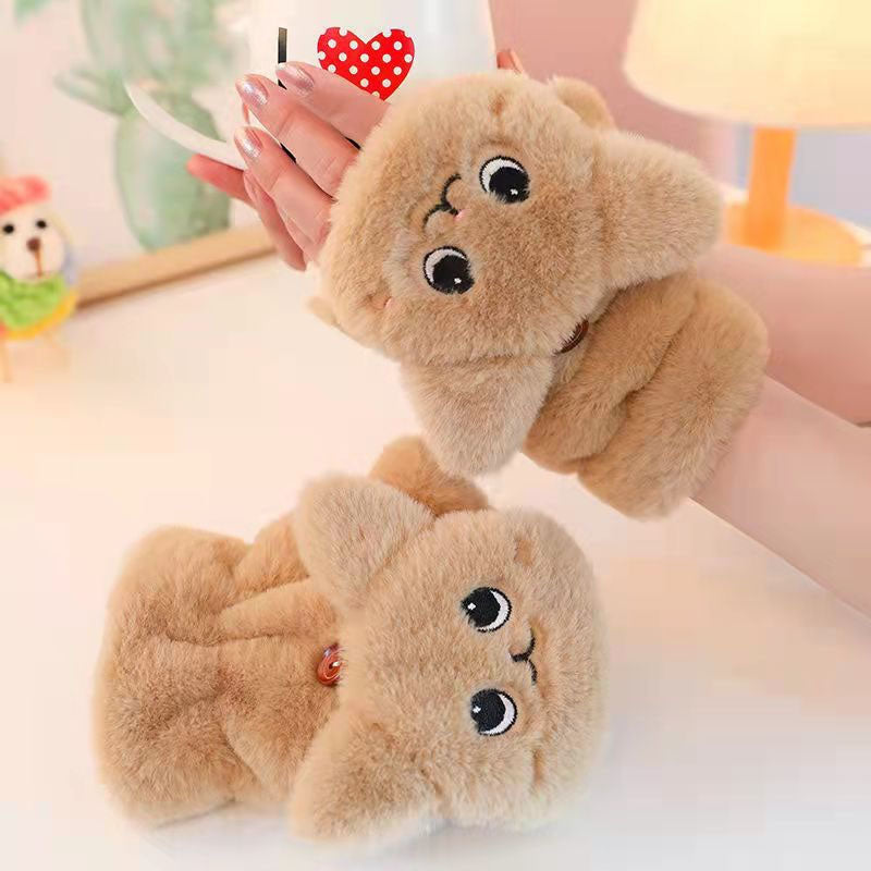 Cartoon Plush Warm Gloves