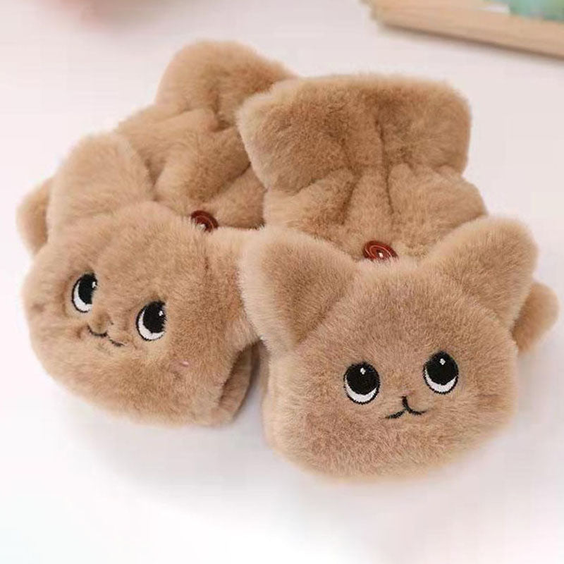 Cartoon Plush Warm Gloves