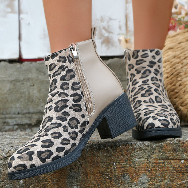 Vintage Leopard Print Boots