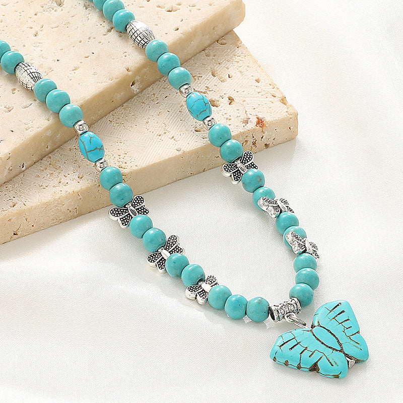 Bohemian Butterfly Pendant Necklace