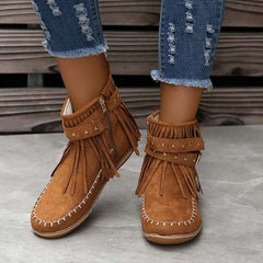 Vintage Fringed Boots