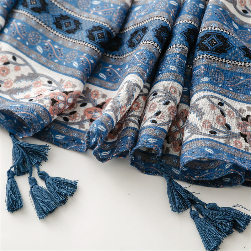 Vintage Ethnic Print Scarf