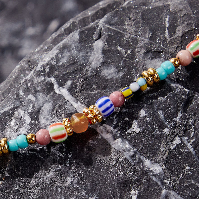 Bohemian Colourful Beaded Necklace