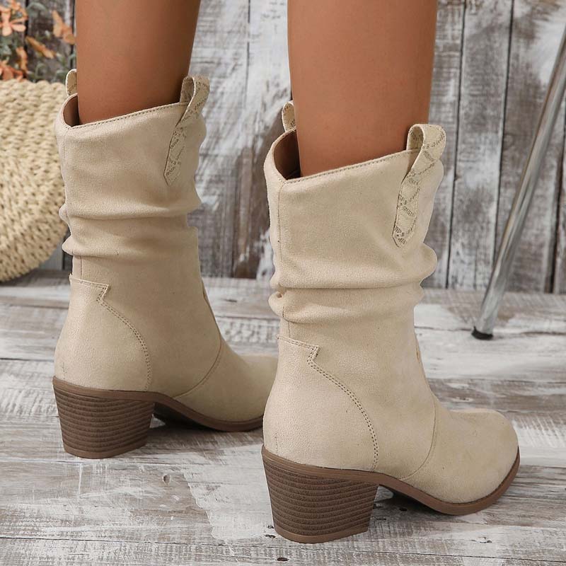 Vintage Chunky Heel Boots