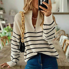 Casual Striped Knitted Sweater