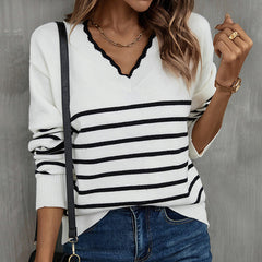 Casual Striped Knitted Sweater