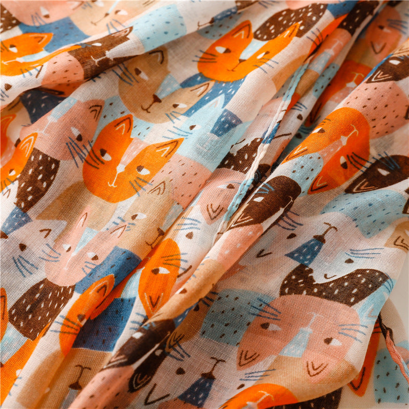 Creative Cat Print Scarf