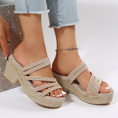 Chunky Heel Platform Sandals