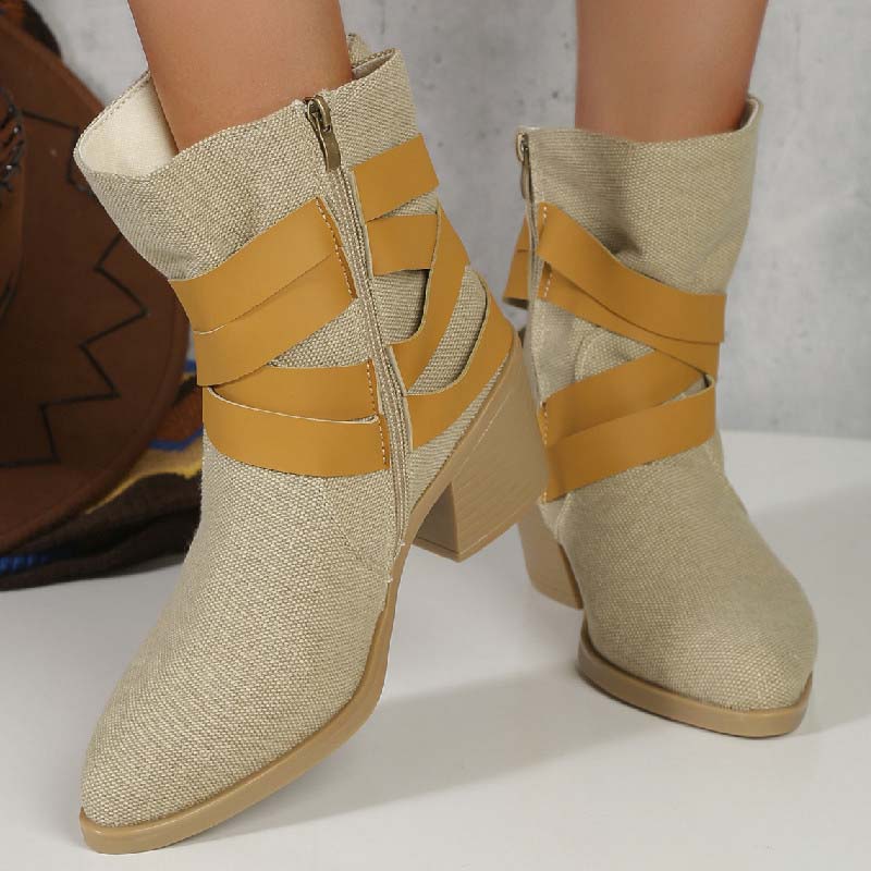 Vintage Chunky Heel Boots