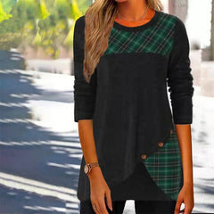 Casual Patchwork Irregular Blouse