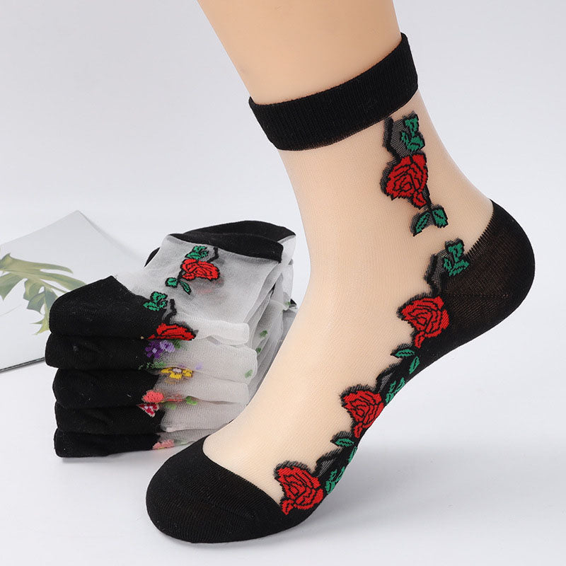 Pack Of 5 Pairs Of Floral Socks