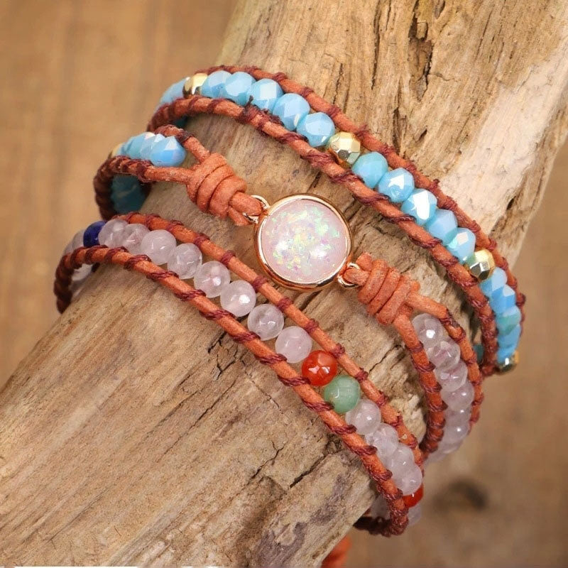 Boho Braided Bead Bracelet