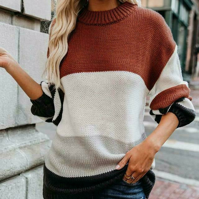 Casual Striped Knitted Sweater