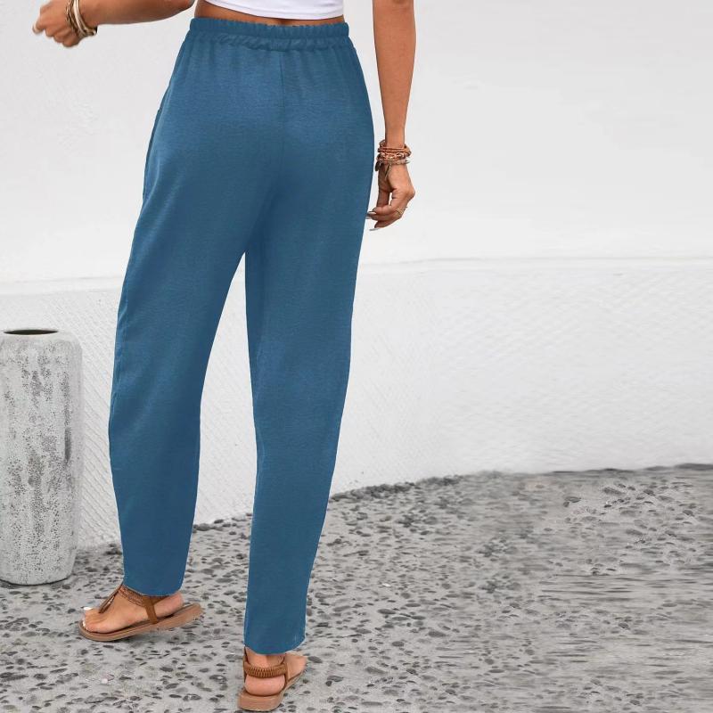 Casual Solid Colour Trousers