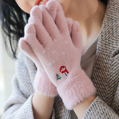 Cartoon Plush Warm Gloves