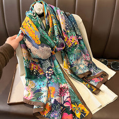 Vintage Floral Print Scarf