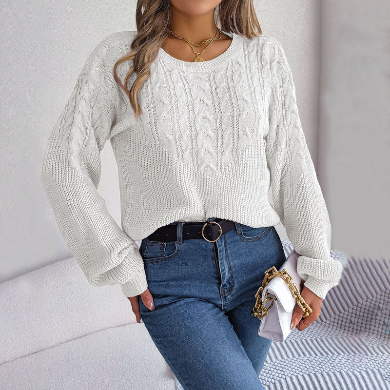 Casual Cable Knit Sweater