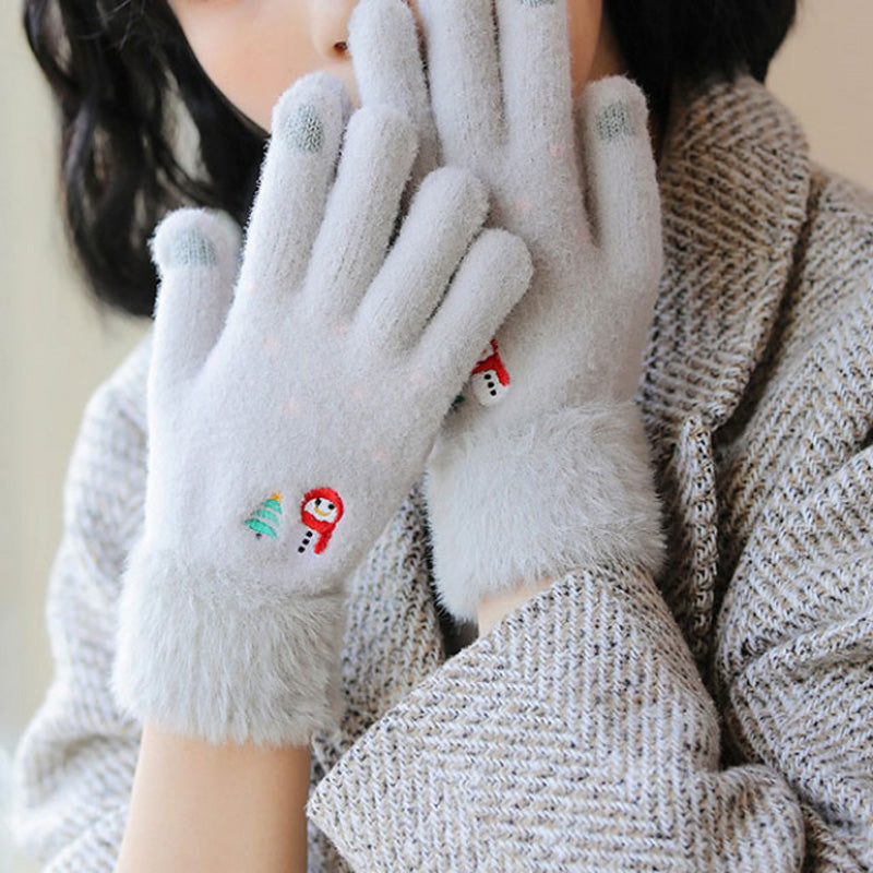 Cartoon Plush Warm Gloves