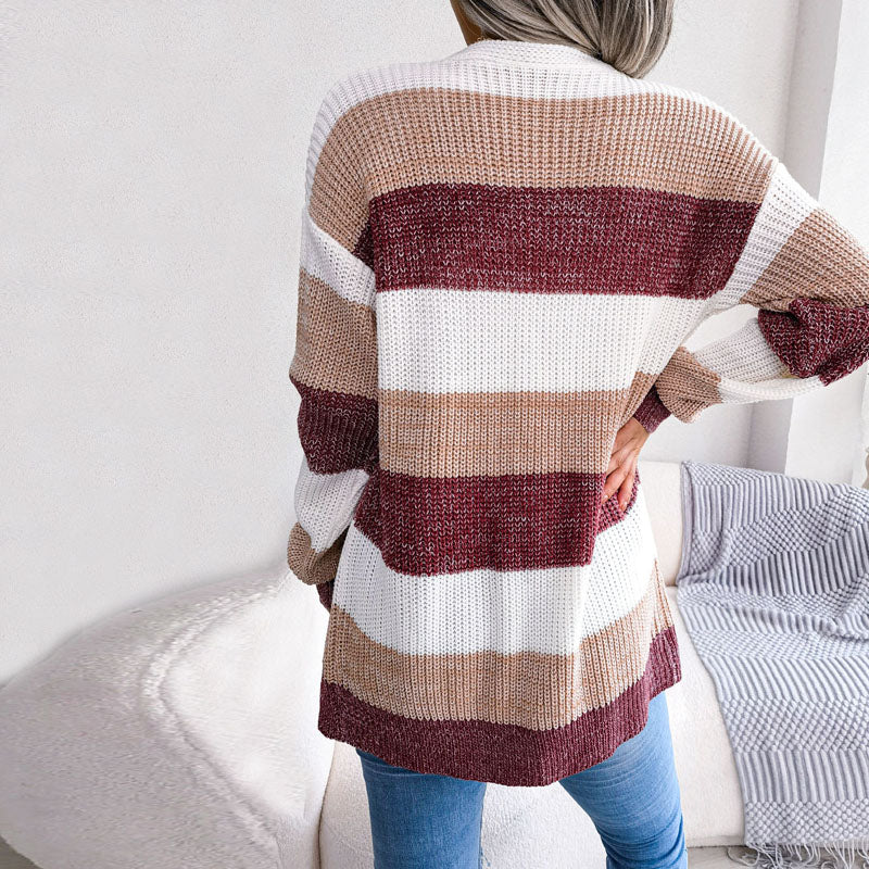 Casual Striped Cardigan