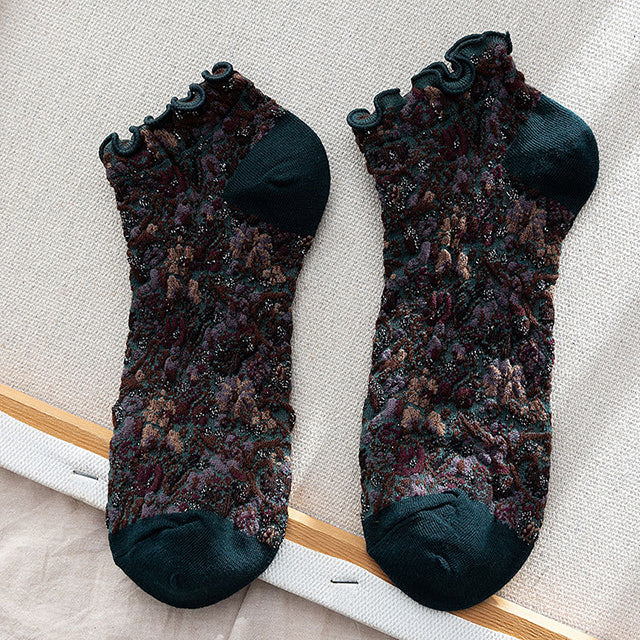 Vintage Casual Floral Socks