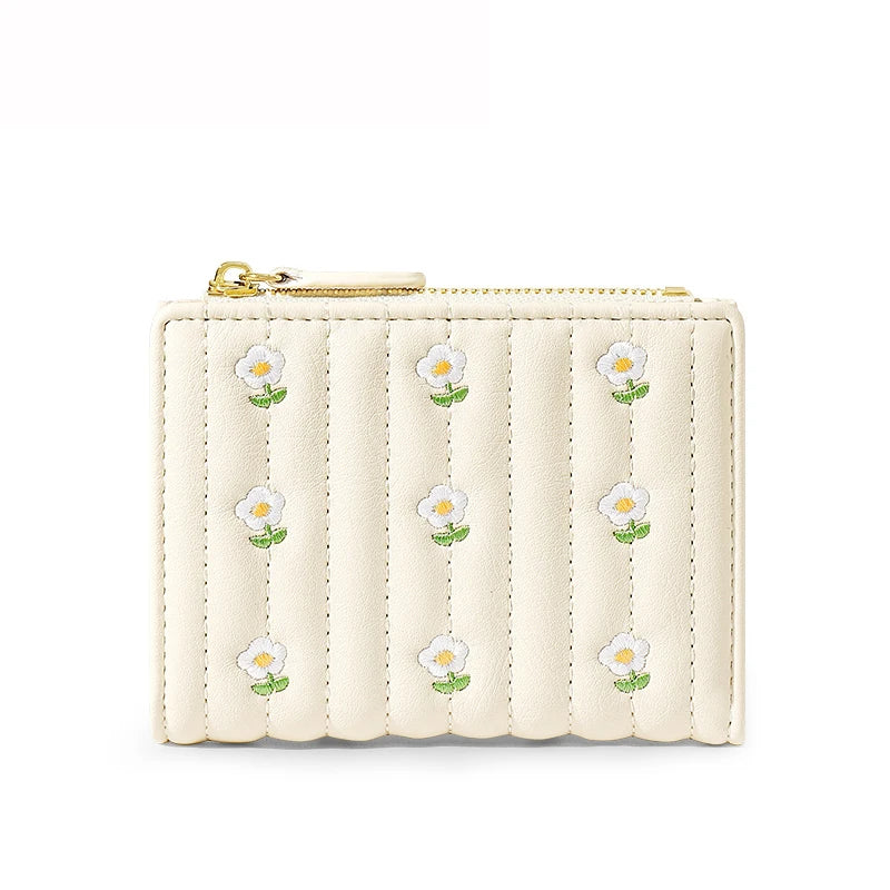 Floral Embroidered Coin Purse