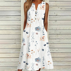 Casual Floral Sleeveless Dress