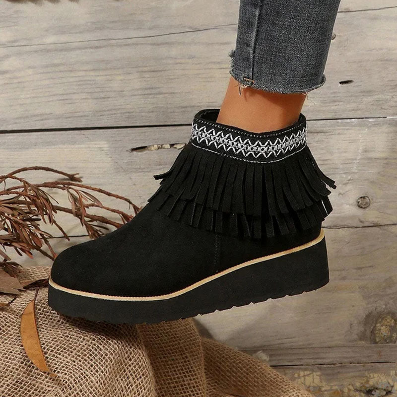 Vintage Fringed Boots