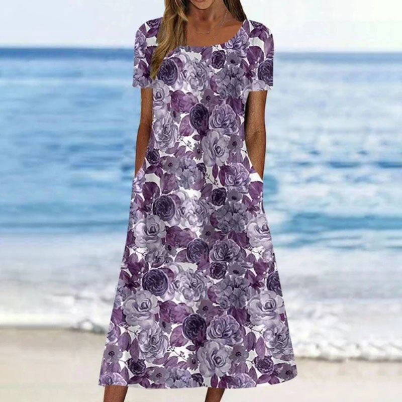 Elegant Floral Print Dress