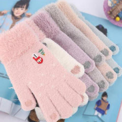 Cartoon Plush Warm Gloves