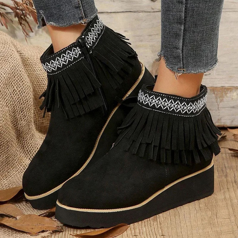 Vintage Fringed Boots