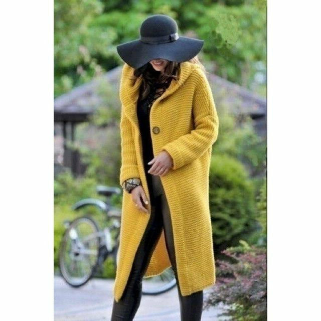 Casual Knitted Long Coat