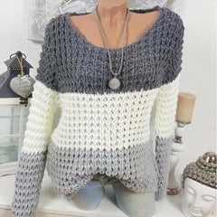 Fashion O-Neck Knitted Sweater