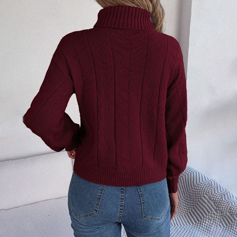 Casual Solid Colour Knit Sweater