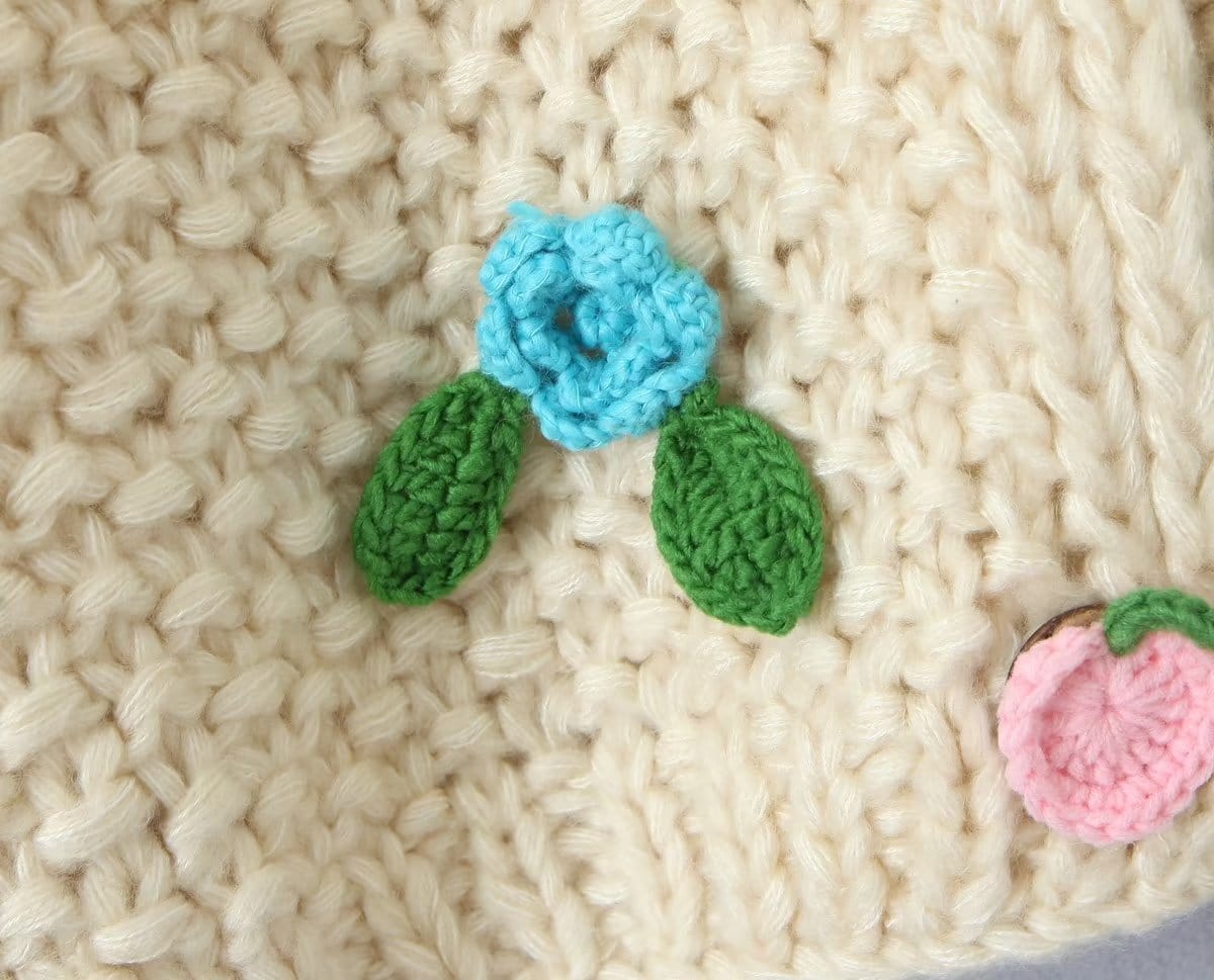 Stitch Flowers Hand Knit Cardigan