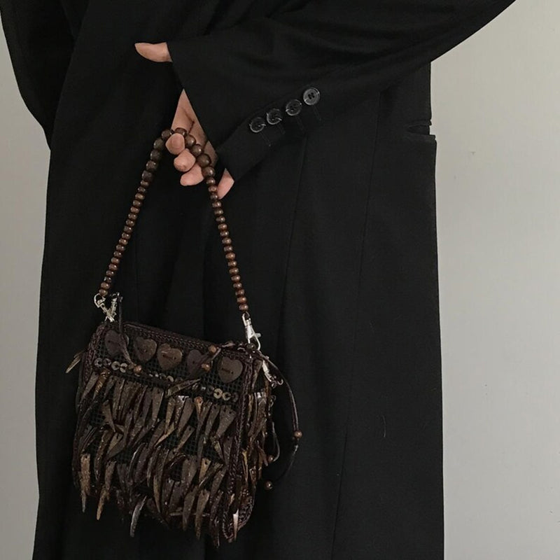 Boho Bag With Vintage Tassels