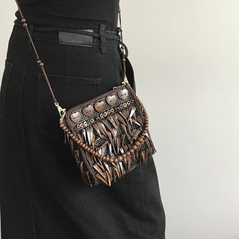 Boho Bag With Vintage Tassels