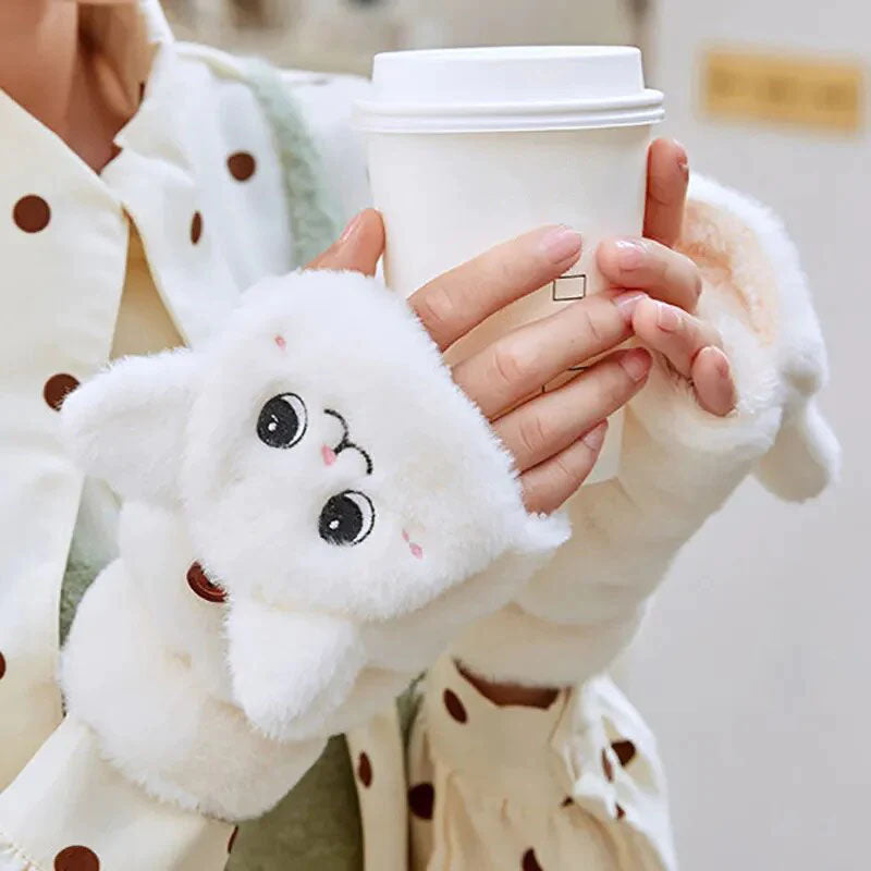 Cartoon Plush Warm Gloves