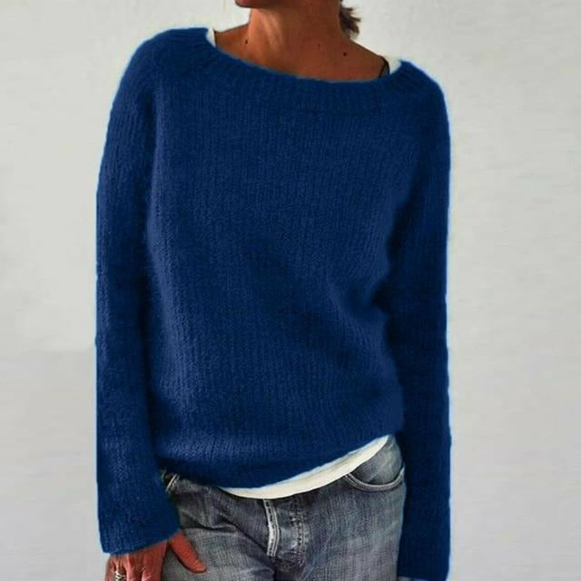 Casual Solid Loose Soft Sweater