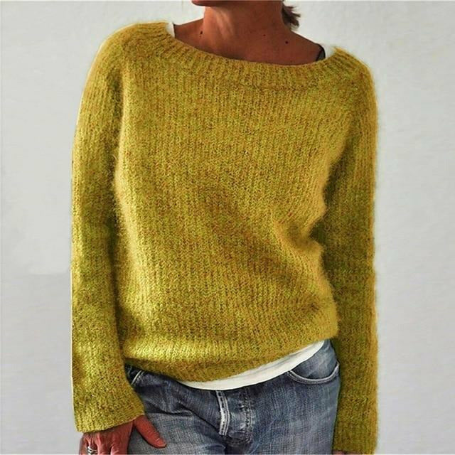 Casual Solid Loose Soft Sweater